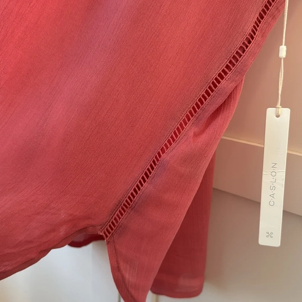 Caslon Oversized Rayon Blouse Blush Size large NWT - Picture 5 of 10